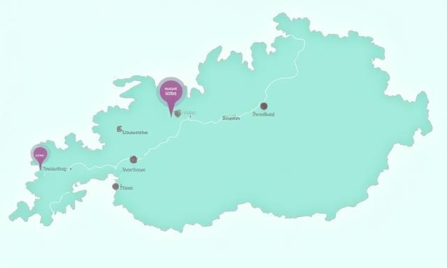 Standortkarte von Österreich mit Markierung